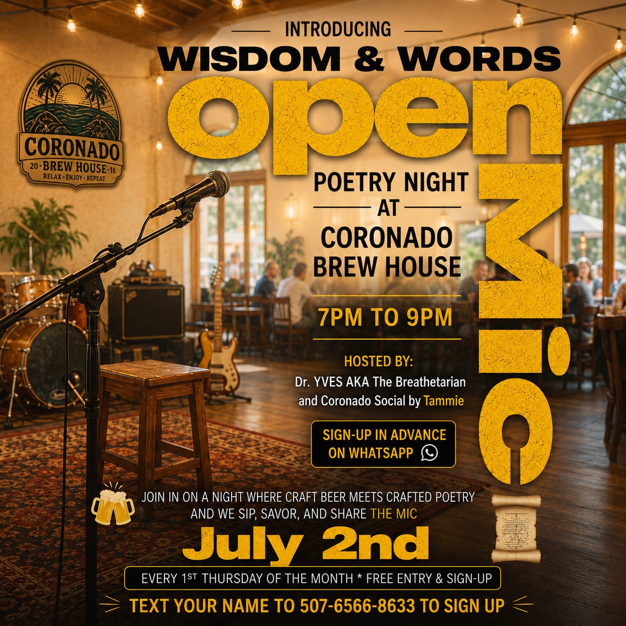 Wisdom & Words Open Mic Poetry Night event