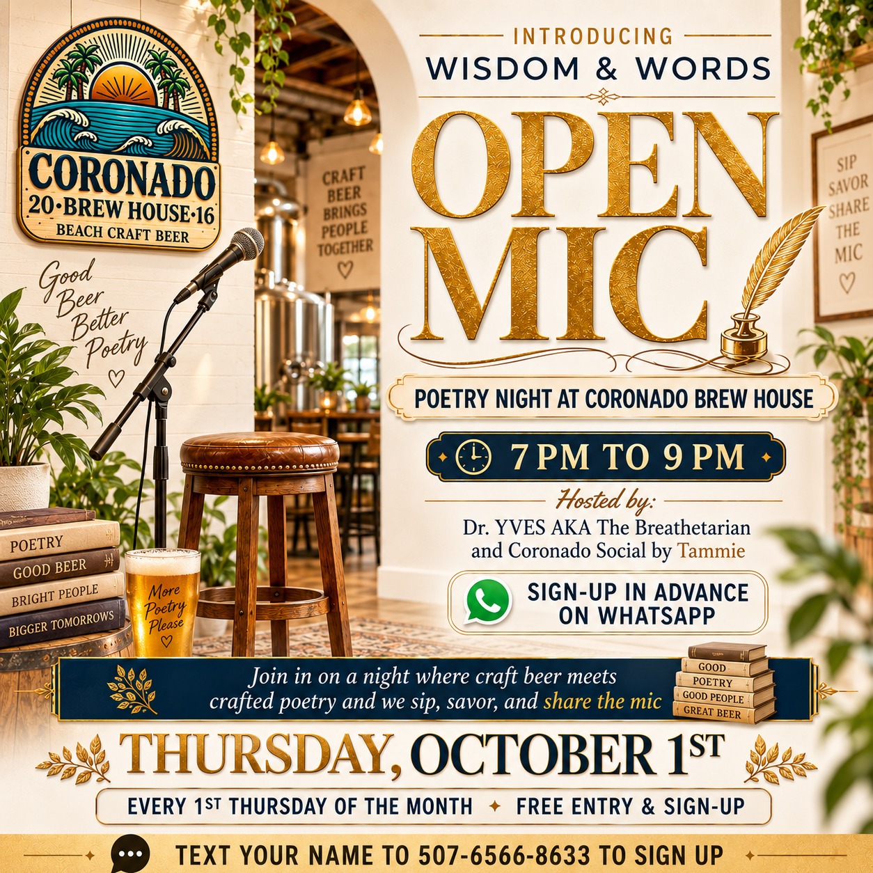 Wisdom & Words: Open Mic Poetry Night event