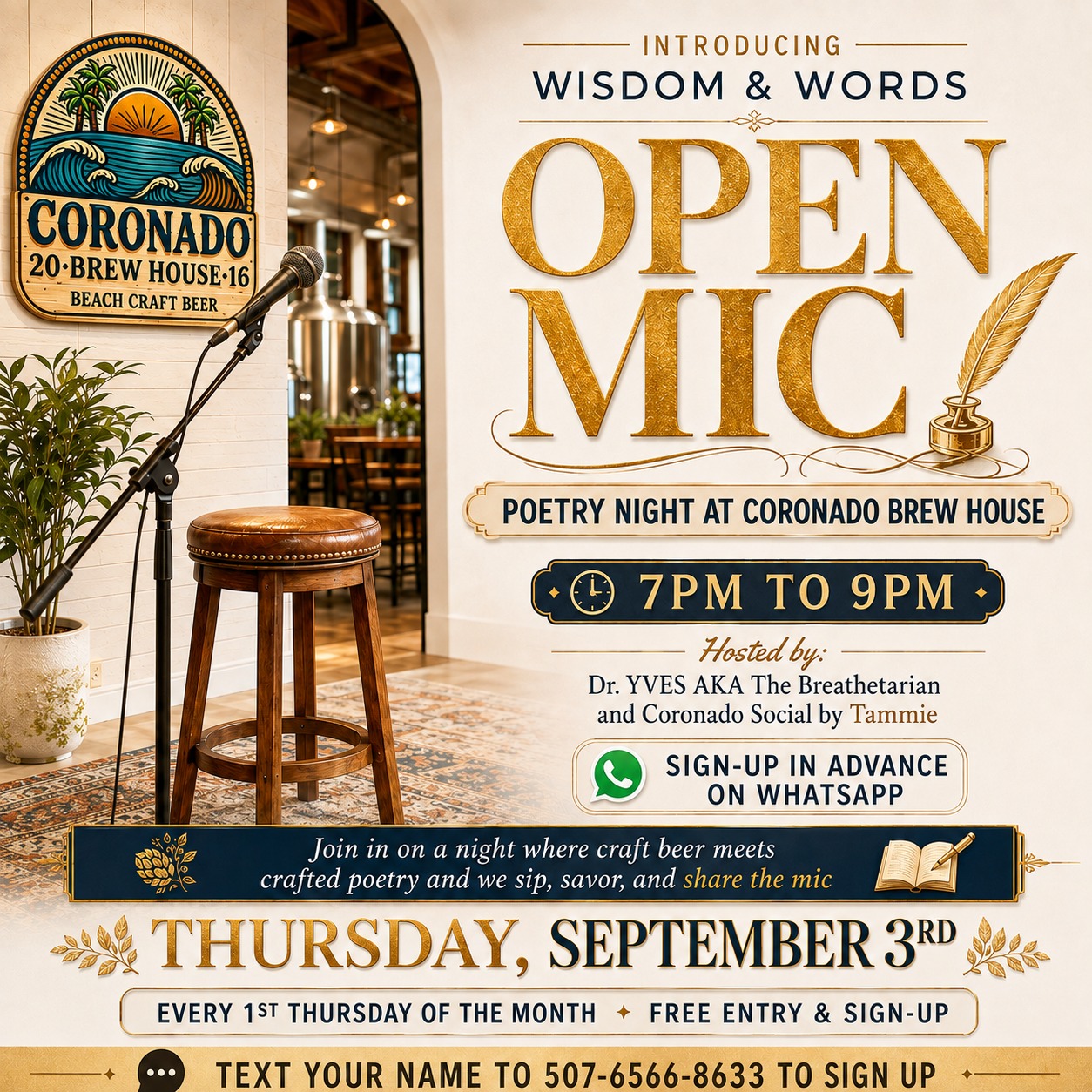 Wisdom & Words: Open Mic Poetry Night event