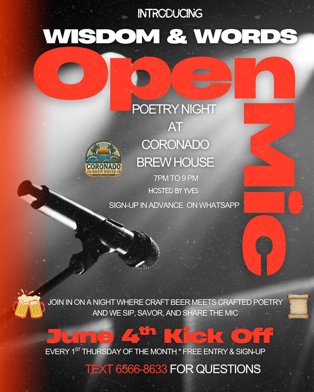 Wisdom & Words Open Mic Poetry Night event