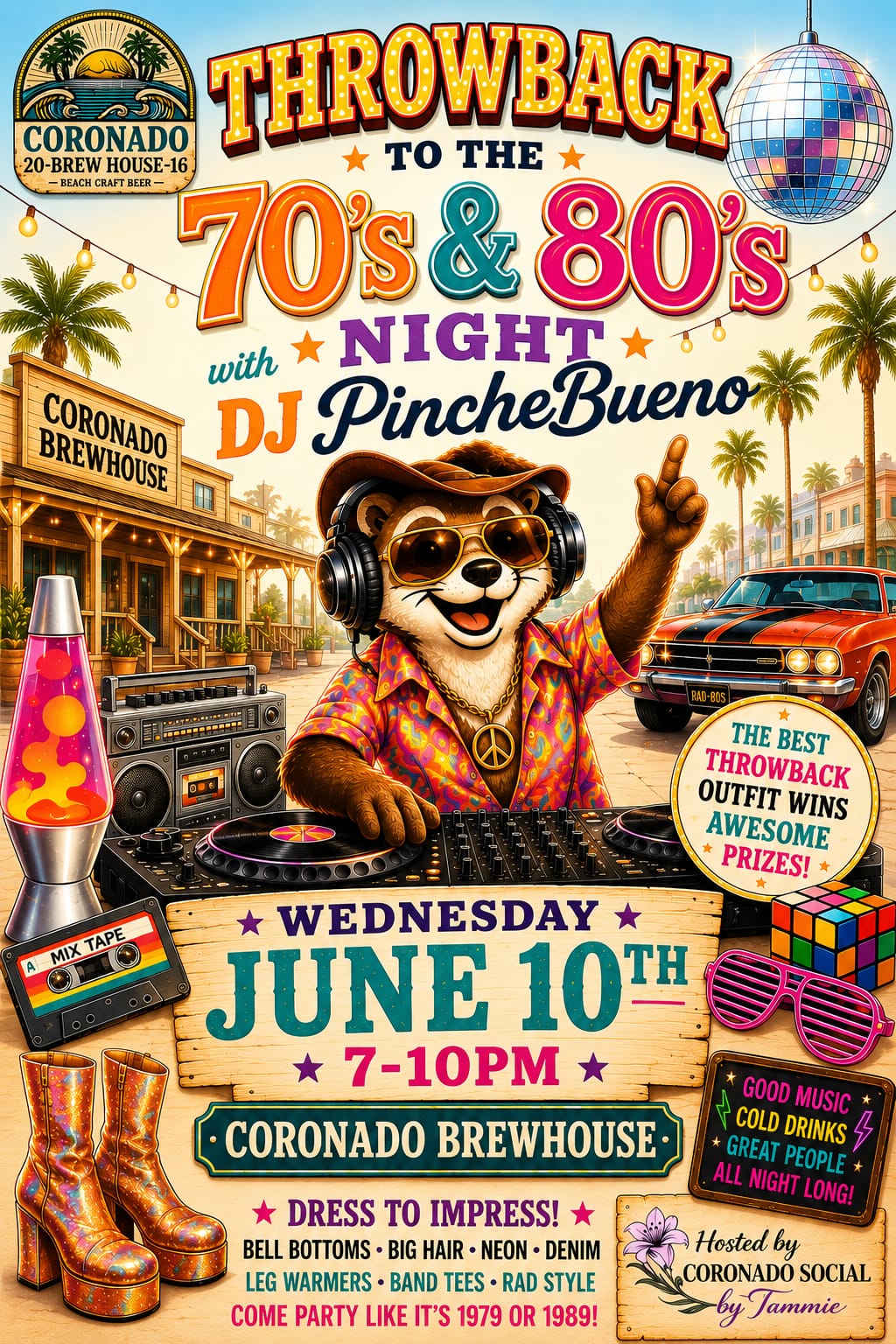 Throwback to the 70's & 80's Night with DJ PincheBueno event